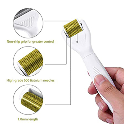 Black Titanium Konjac Microneedle Derma Roller For Face