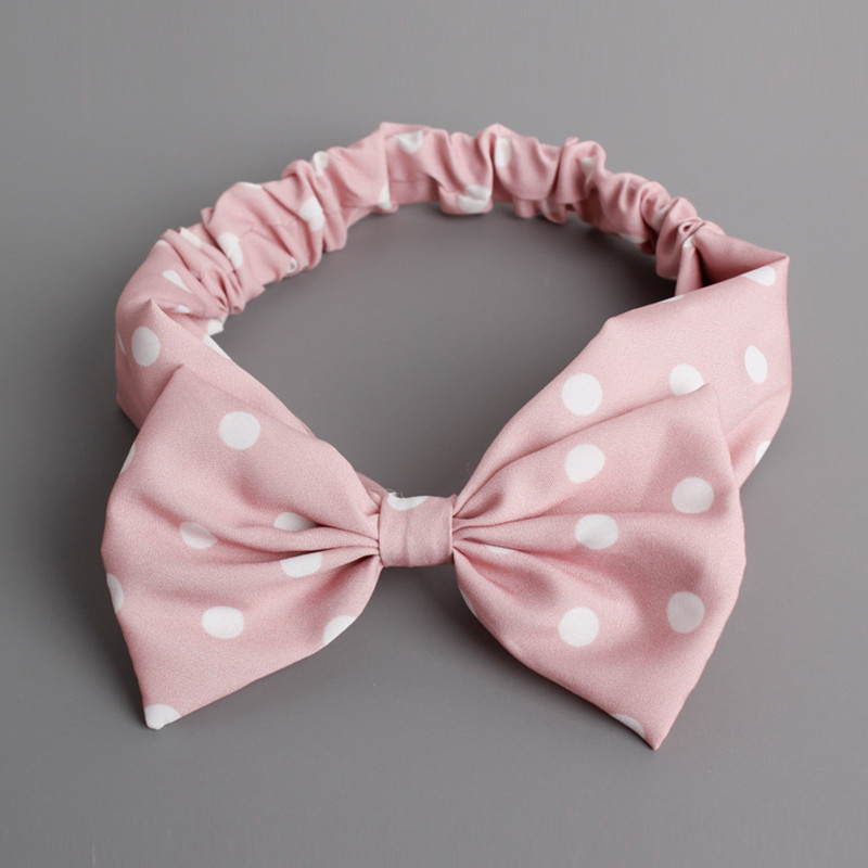 Fabric Satin Silk Elastic Bow Hair Tie Custom
